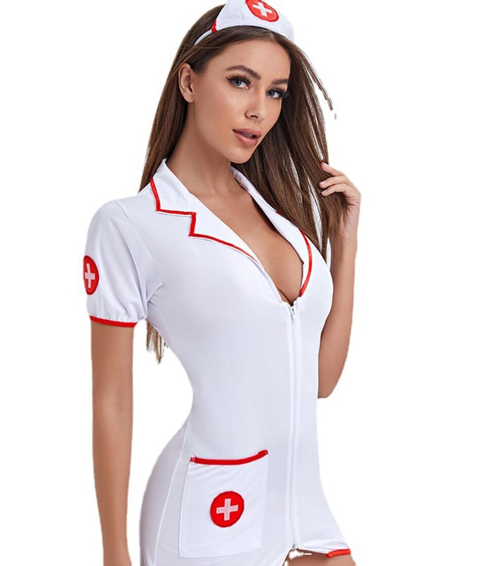 9857 Sexy Nurse Lingerie Halloween Cosplay Lingerie Naughty Nightingale